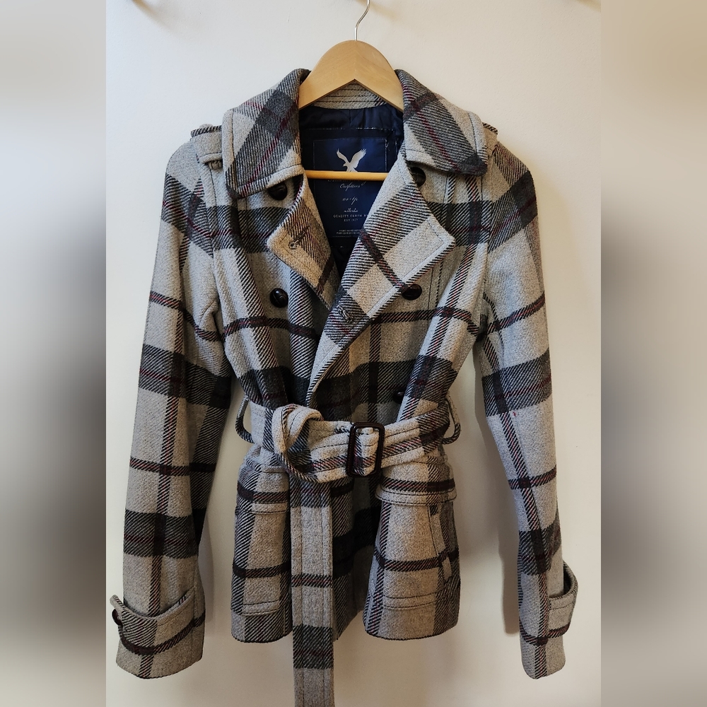 American Eagle Plaid Jacket Sz XS